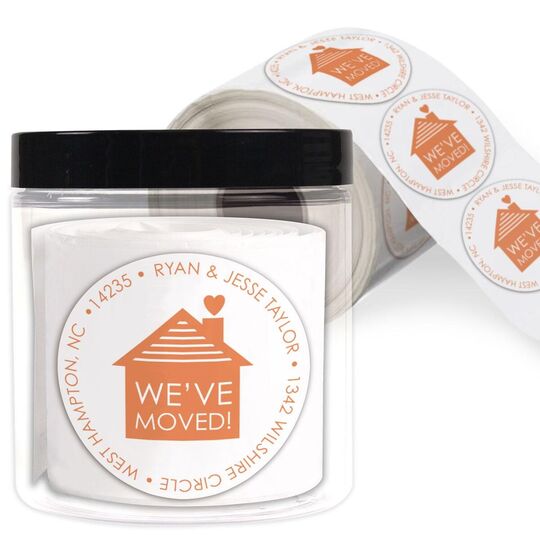 New Home Round Address Labels